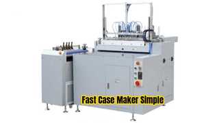 Machine de fabrication de caisses semi-automatique.