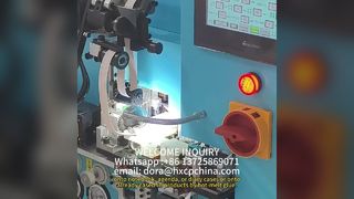 Flux de travail de la machine d'application de boucle de stylo élastique semi-automatique HX20EPL