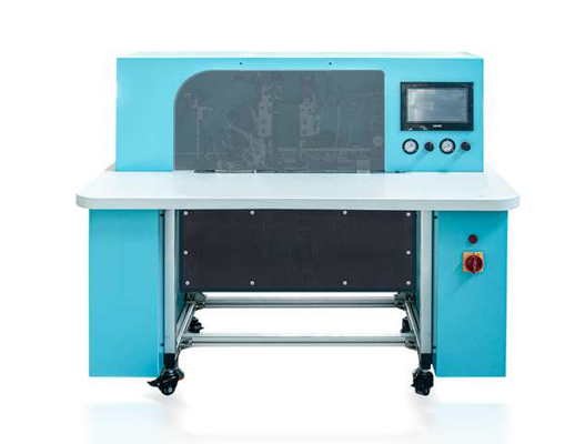 Machine de fixation de bandes élastiques semi-automatique HX18B pour ordinateurs portables à couverture rigide et à couverture souple